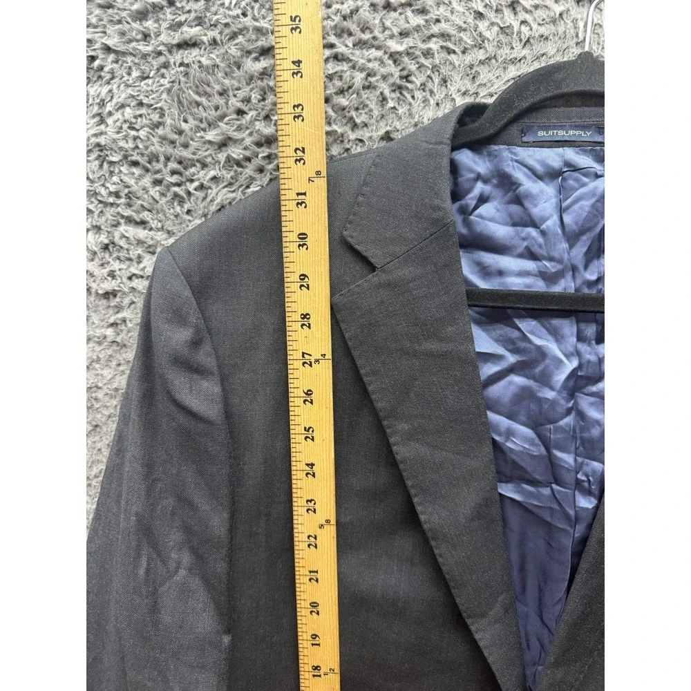 Suitsupply Reda Napoli Single Breasted Pure Wool Blazer Jacket Black Men Size 58